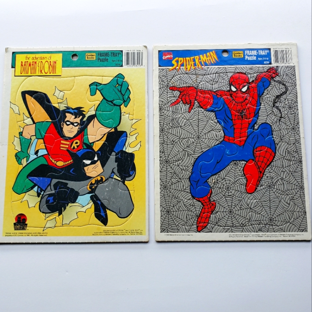 1995 Spiderman & Batman Vintage Puzzles